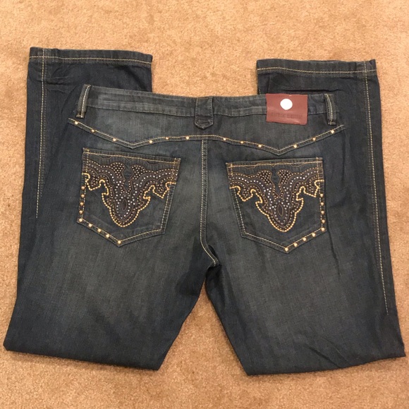 Antik Denim Mens Dark Wash Straight Fit 40x34 Jean - Picture 5 of 8